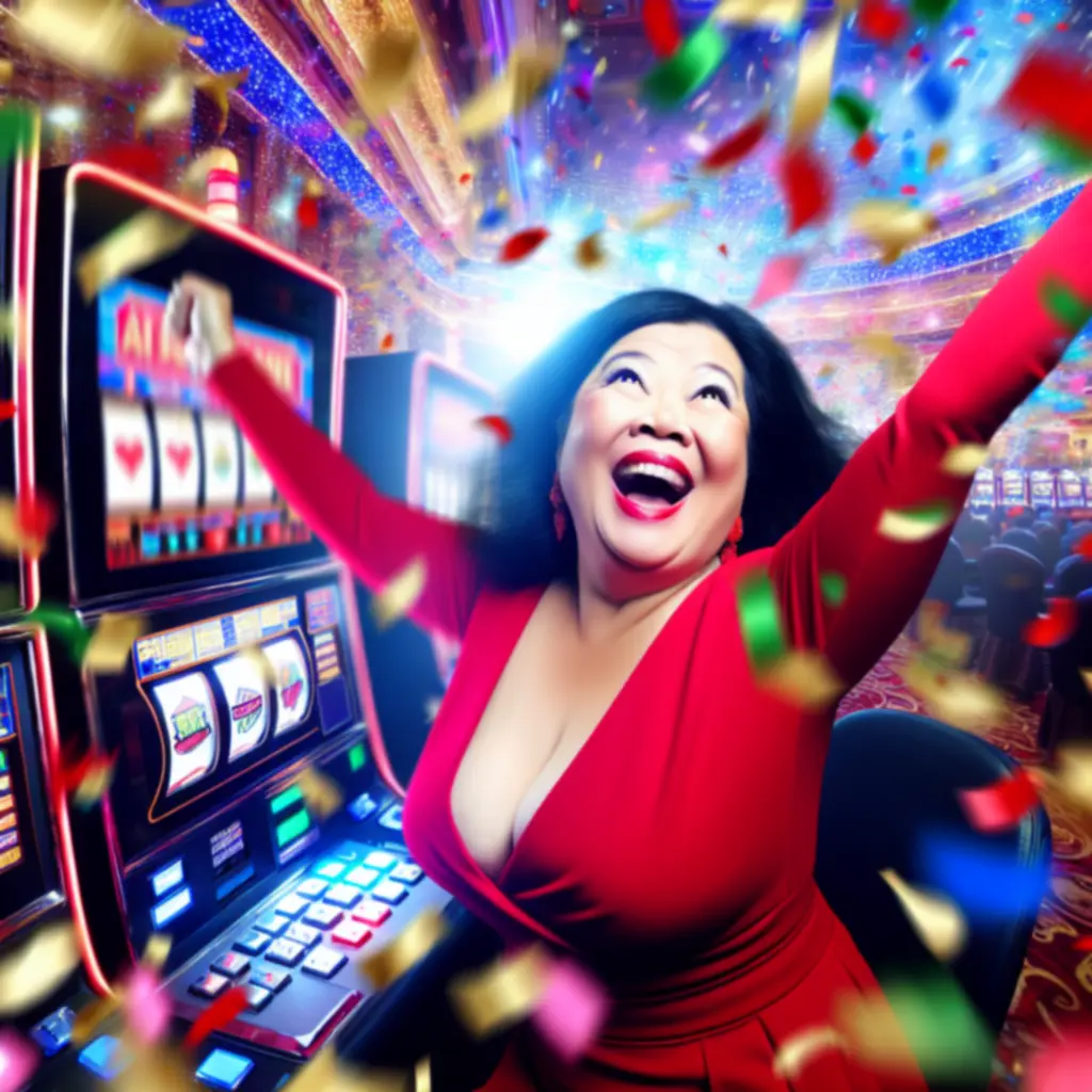 Zwycięzca jackpotu świętujący wygraną w kasynie HotelPLNew